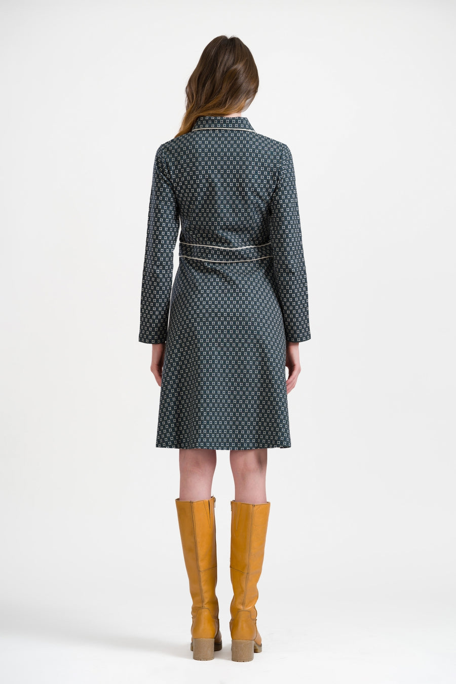 Flow Dress Arden | Navy Peony