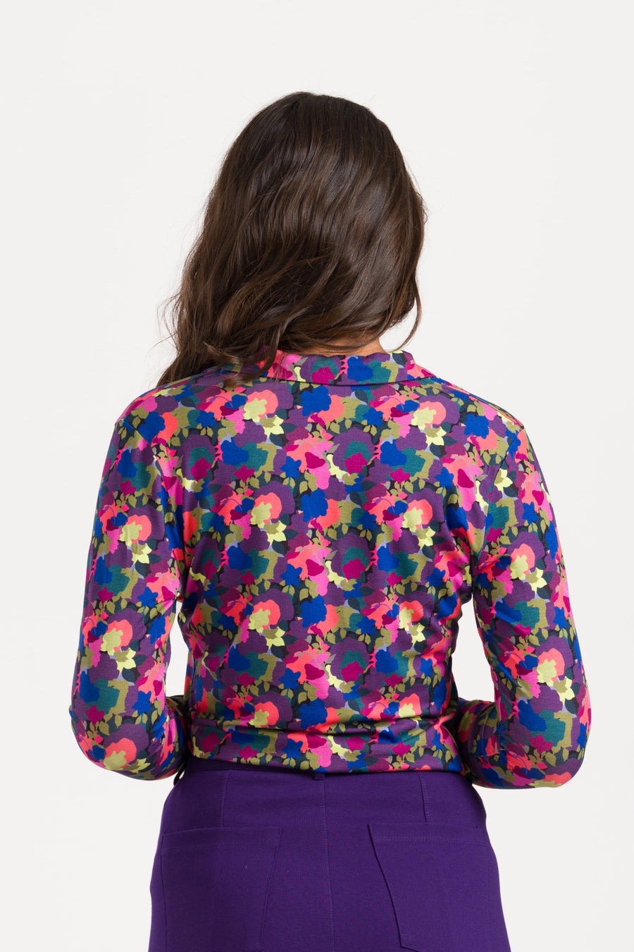 Lena Blouse LS Bloom Boom | Moonless Night