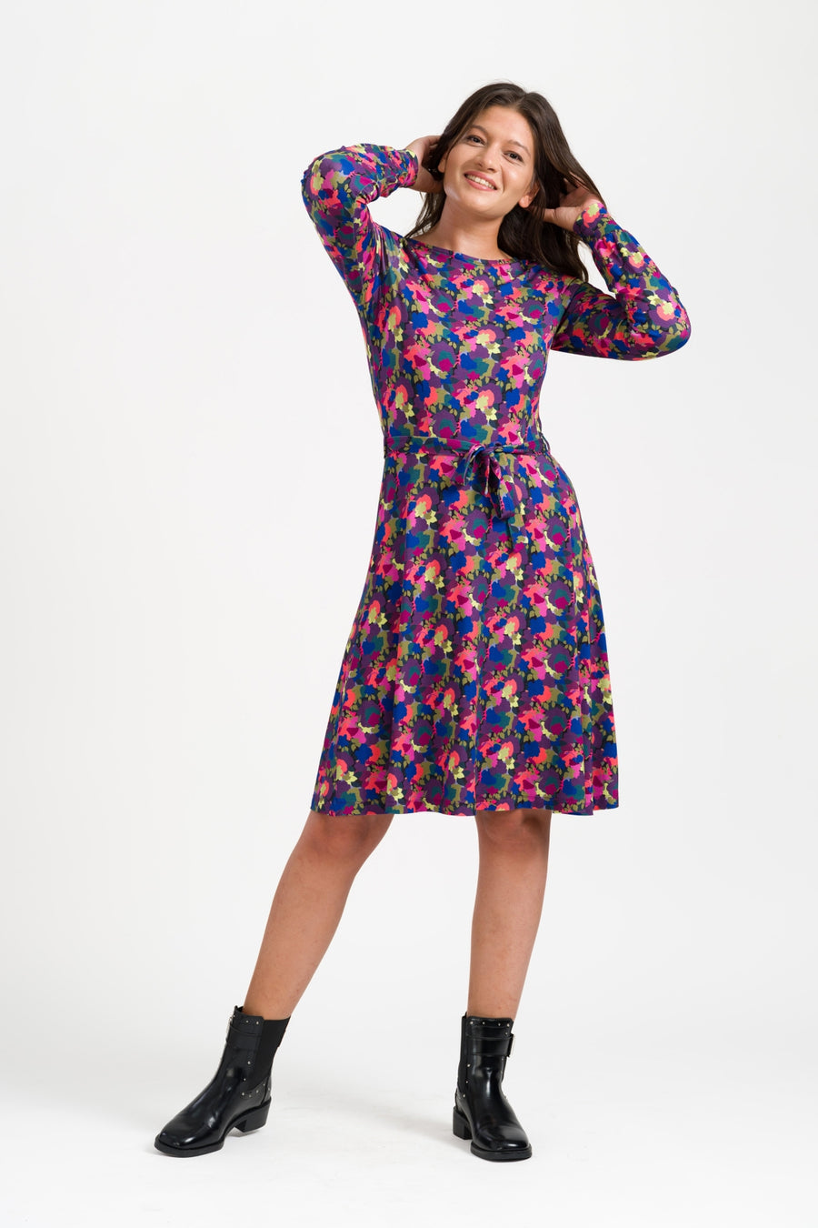 Tiny Dress LS Bloom Boom | Moonless Night