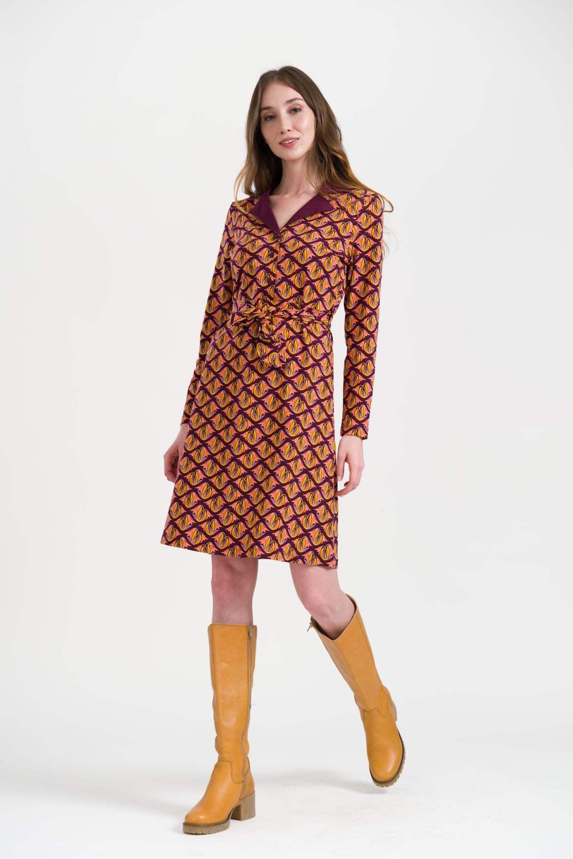 Monique Dress LS Cappuccino | Fig