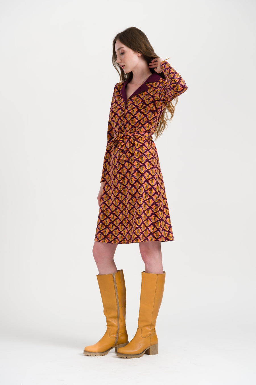 Monique Dress LS Cappuccino | Fig