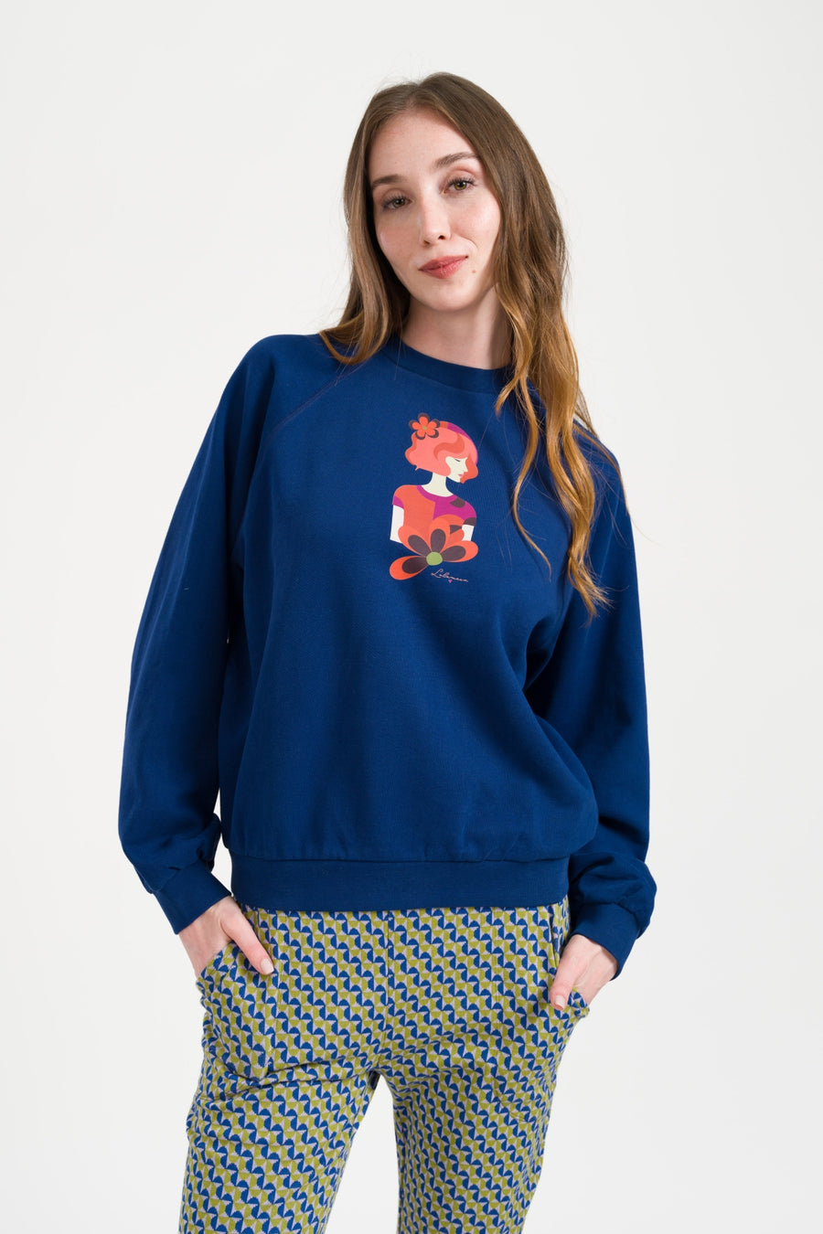 Grace Sweater Cosy | Navy Peony