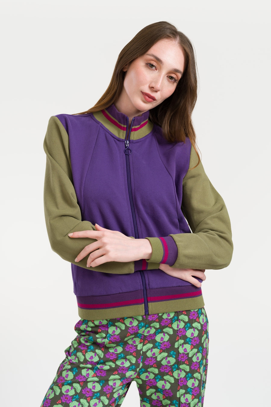 Lana Sweat Jacket Cosy | Colorblock