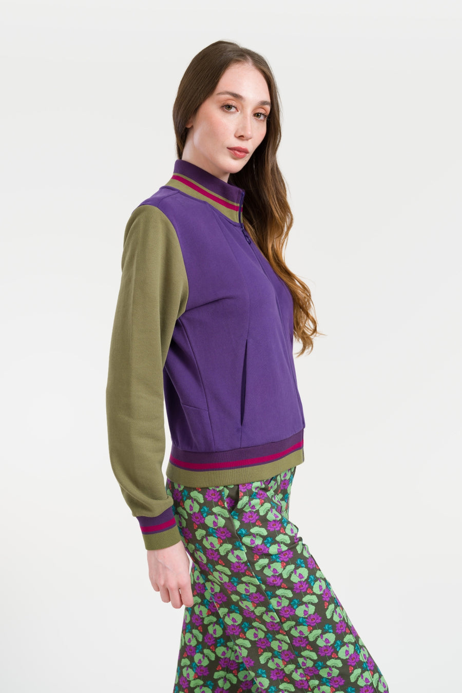 Lana Sweat Jacket Cosy | Colorblock