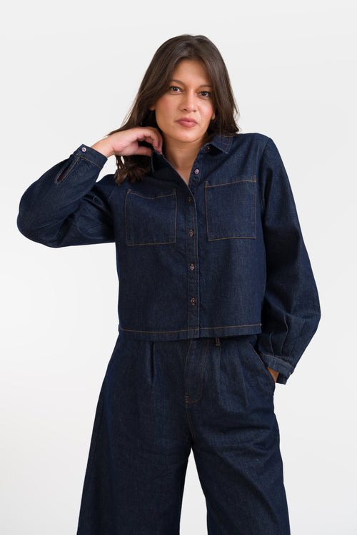 Abby Overshirt Denim | Dark Blue