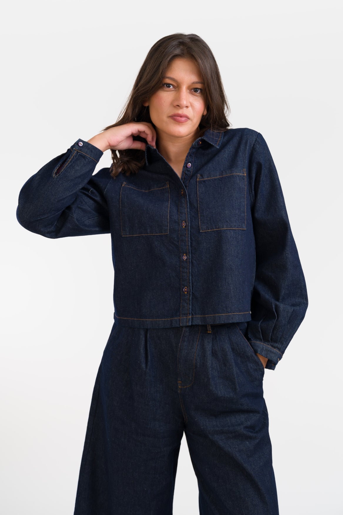Abby Overshirt Denim | Dark Blue