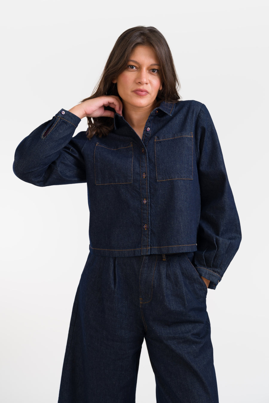Abby Overshirt Denim | Dark Blue