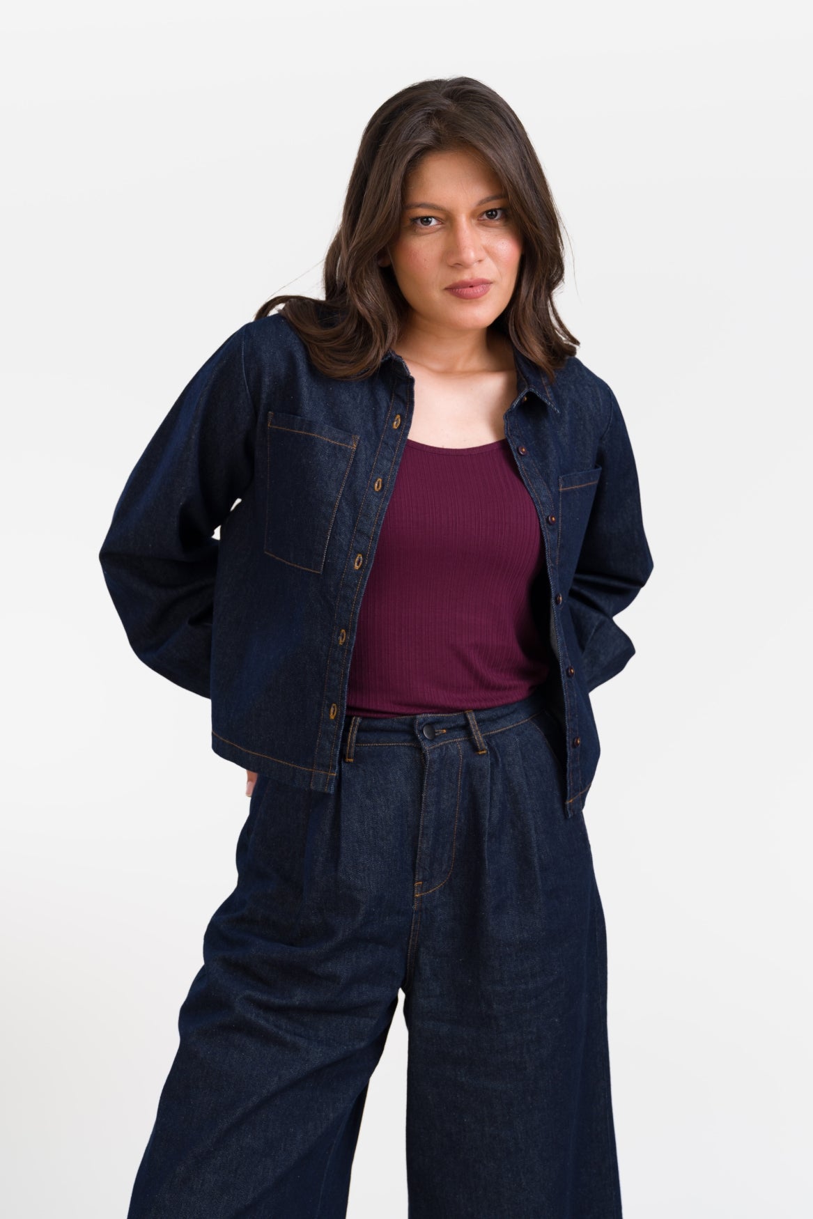 Abby Overshirt Denim | Dark Blue