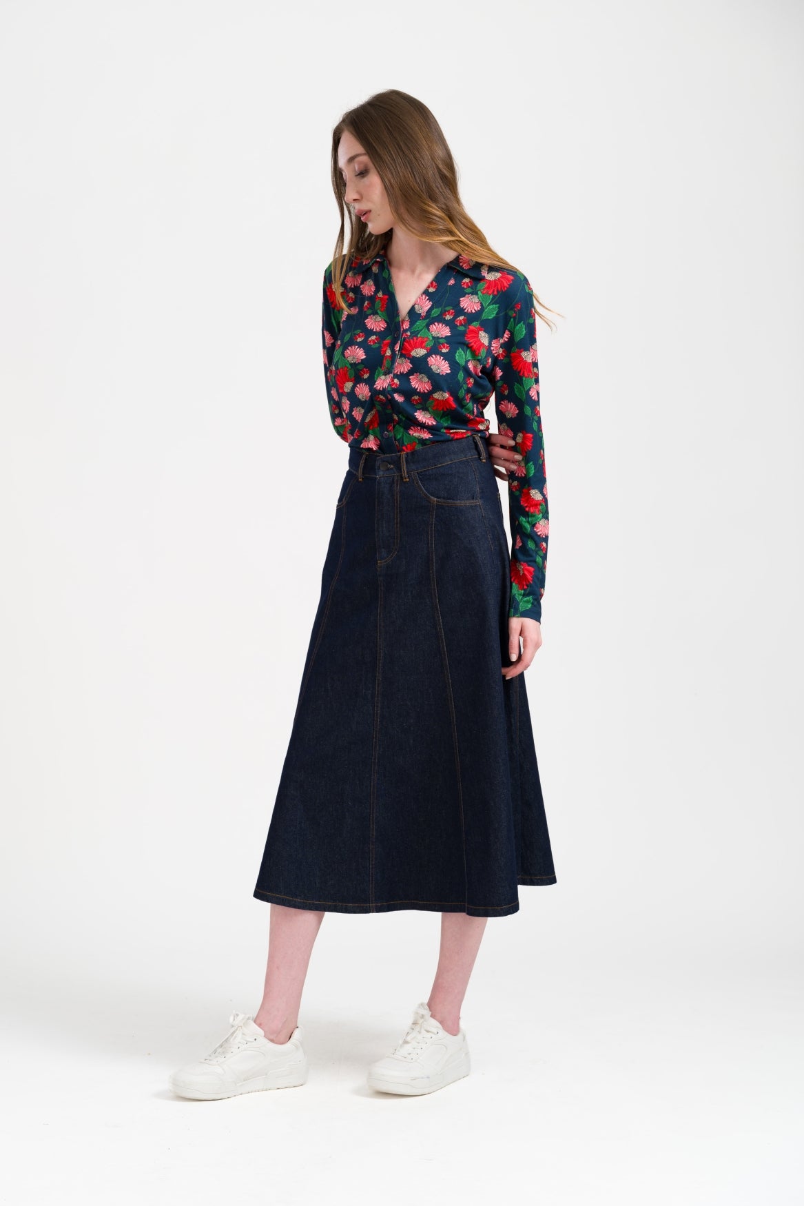 River Skirt Denim | Dark Blue