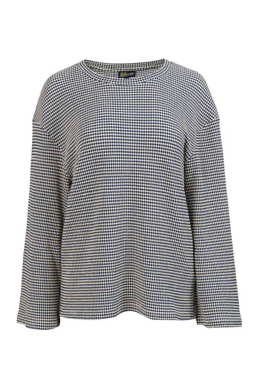 Cherry Oversized Top Double Dot | Navy Peony
