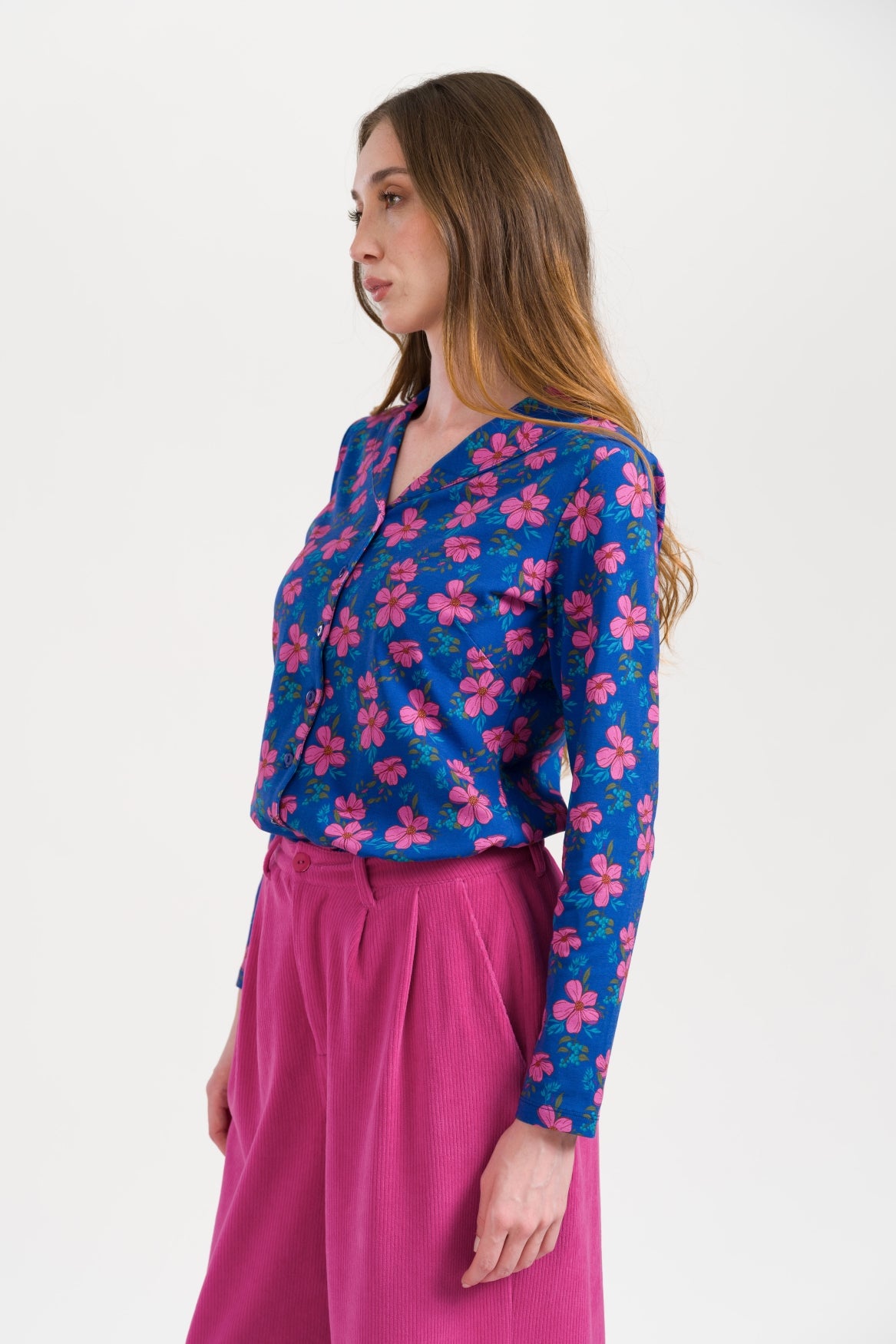 Iris Blouse LS Eden | True Blue