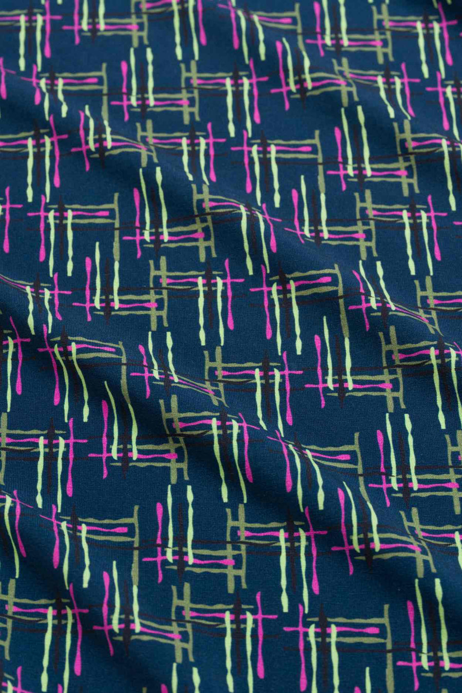 Esmee Skirt Electric Weave | Navy Peony