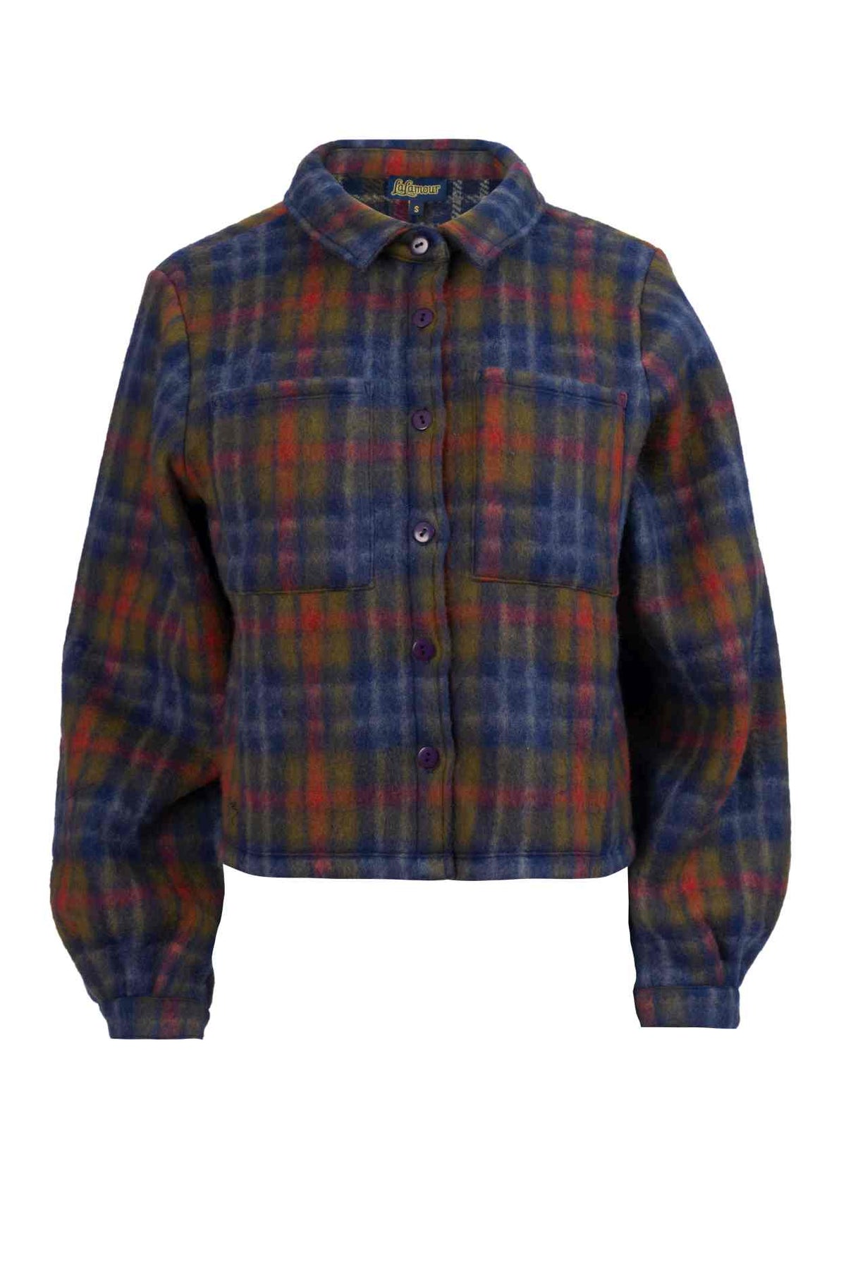 Abby Overshirt Felt Tartan | Sphagnum