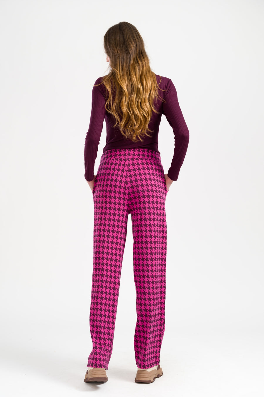 Hailey Trousers Houndstooth | Fig