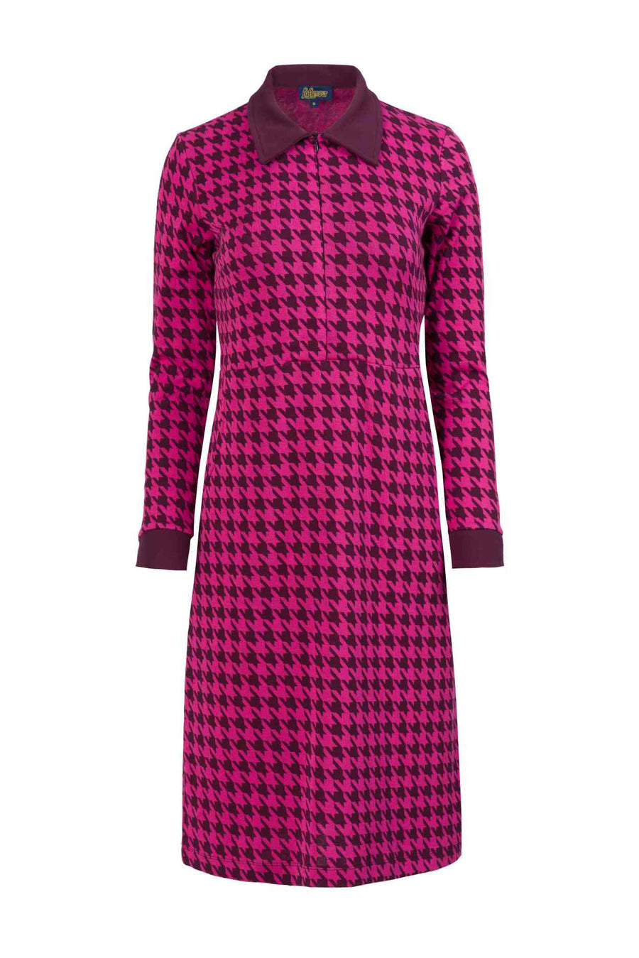 Sky Dress Houndstooth | Fig