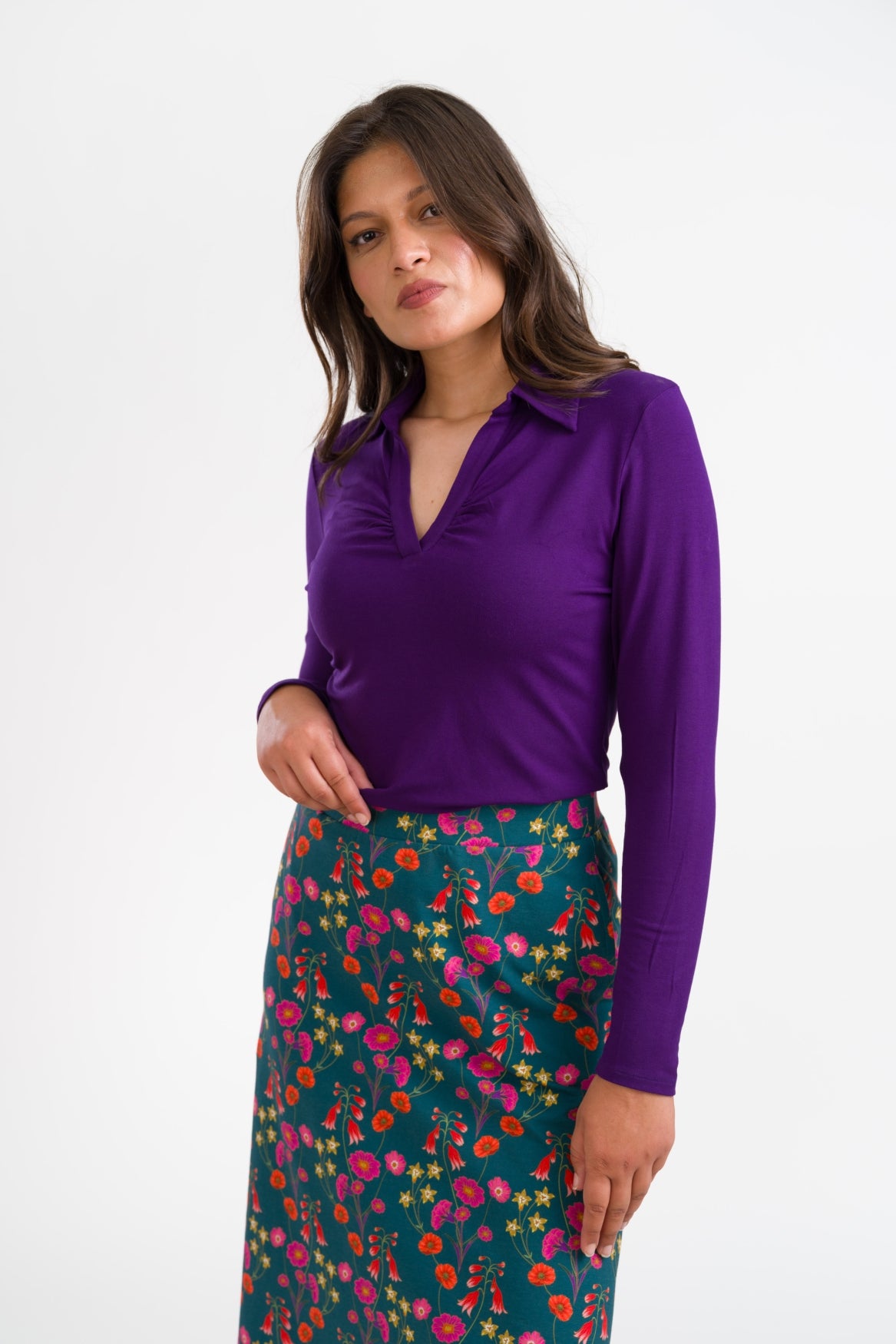 Suzy Top LS Jersey Plain | Parachute Purple