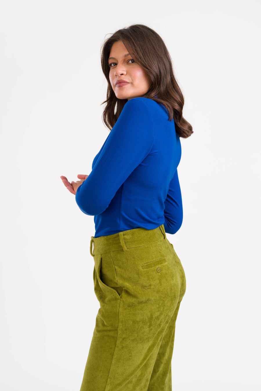 Suzy Top LS Jersey Plain | True Blue