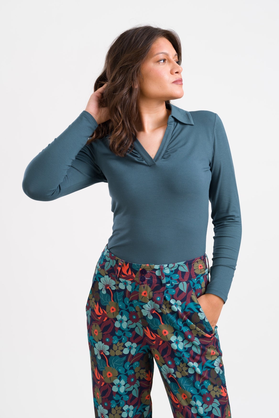 Suzy Top LS Jersey Plain | Mediterranea