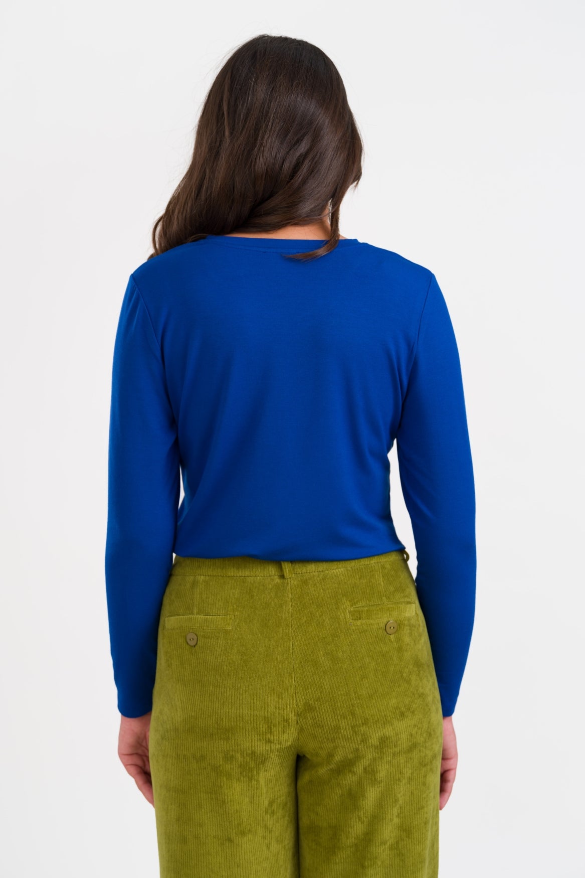 Vera Top LS Jersey Plain | True Blue