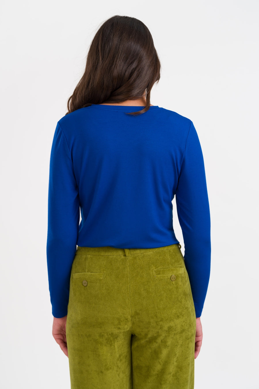 Vera Top LS Jersey Plain | True Blue