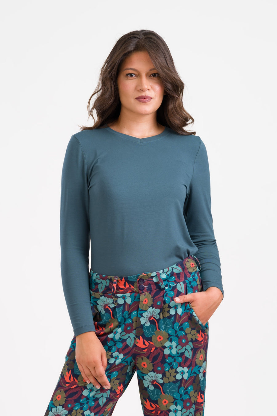 Vera Top LS Jersey Plain | Mediterranea