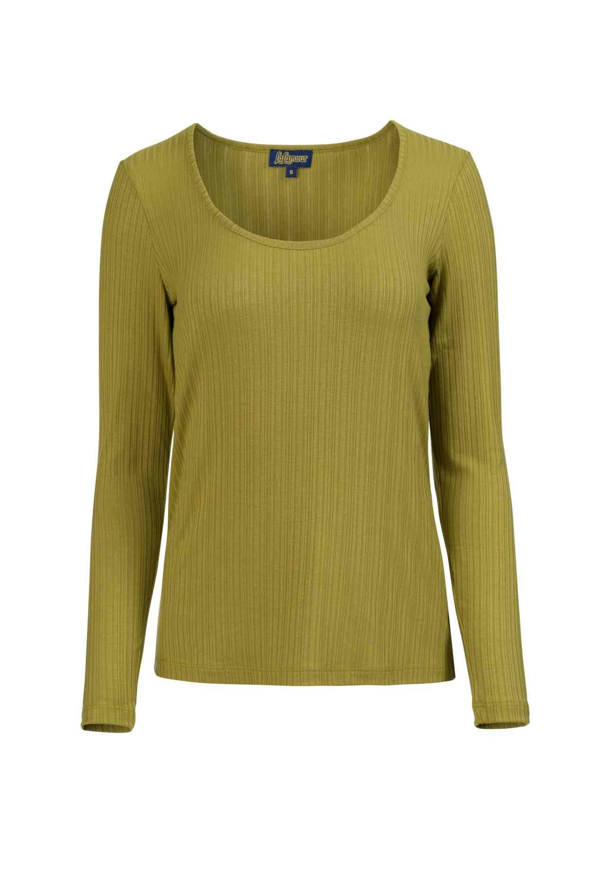 Ella Top LS Jersey Rib | Golden Cypress