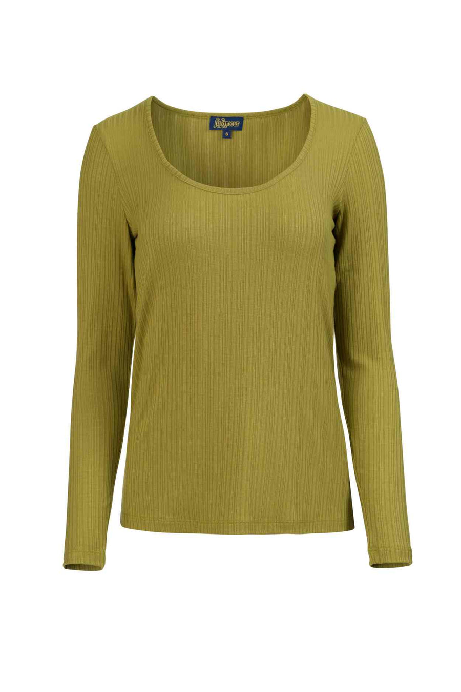 Ella Top LS Jersey Rib | Golden Cypress