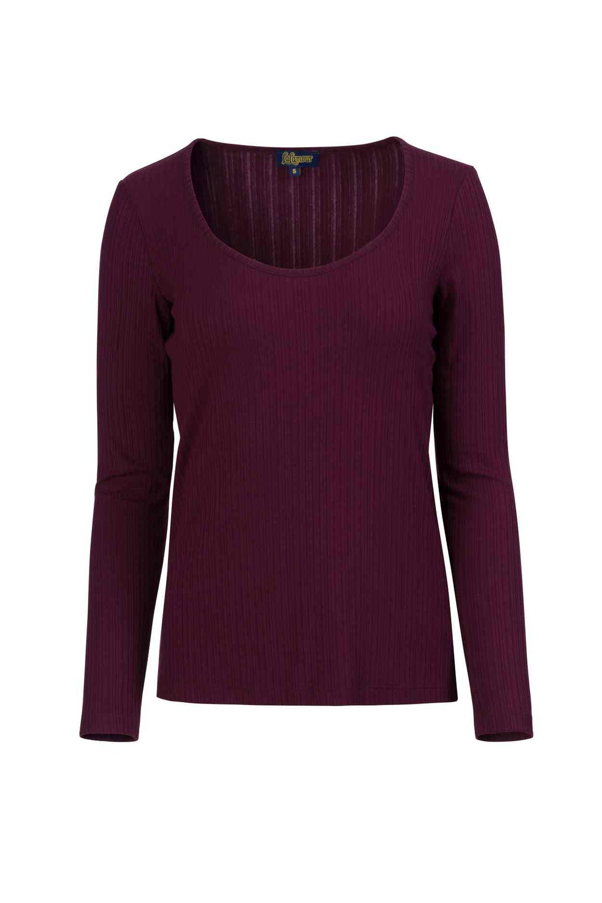Ella Top LS Jersey Rib | Fig