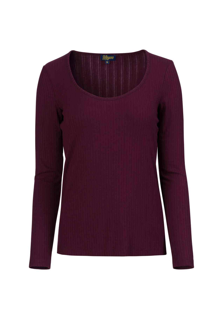 Ella Top LS Jersey Rib | Fig