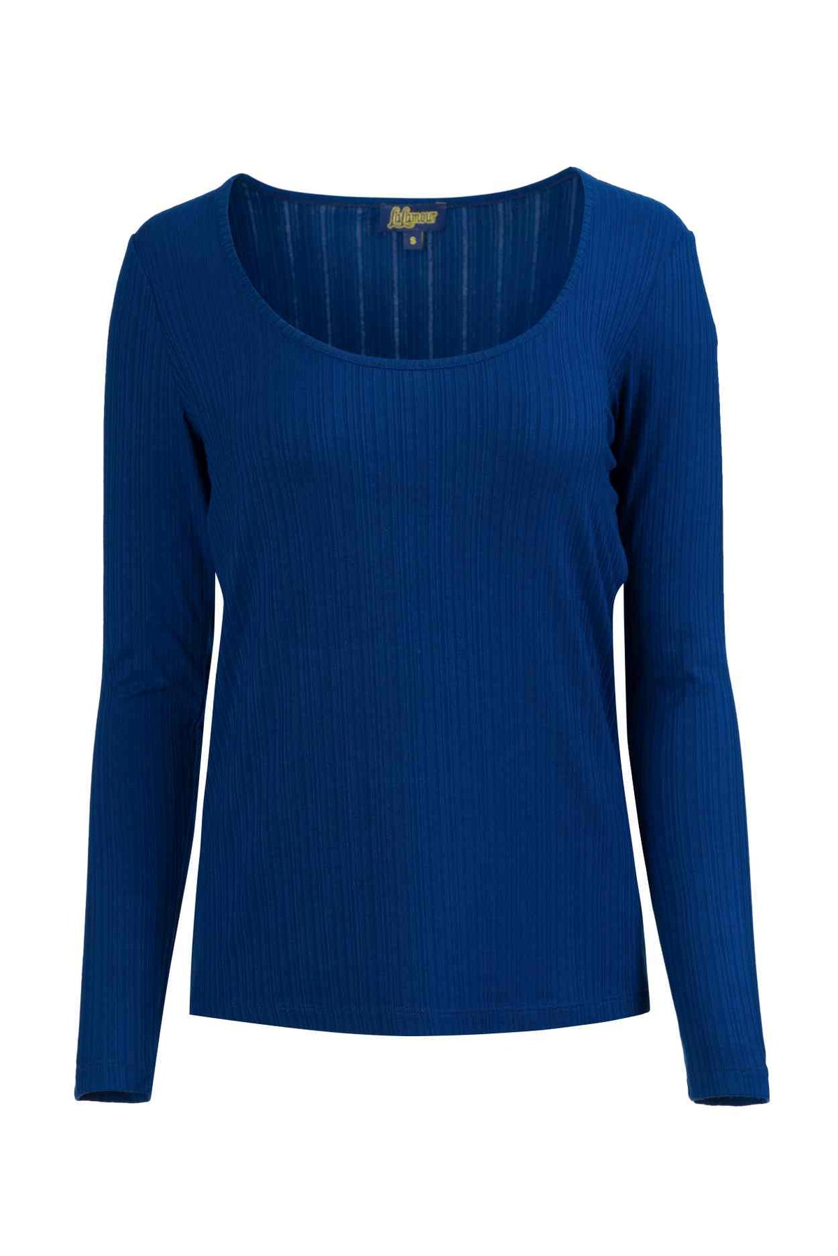Ella Top LS Jersey Rib | Navy Peony