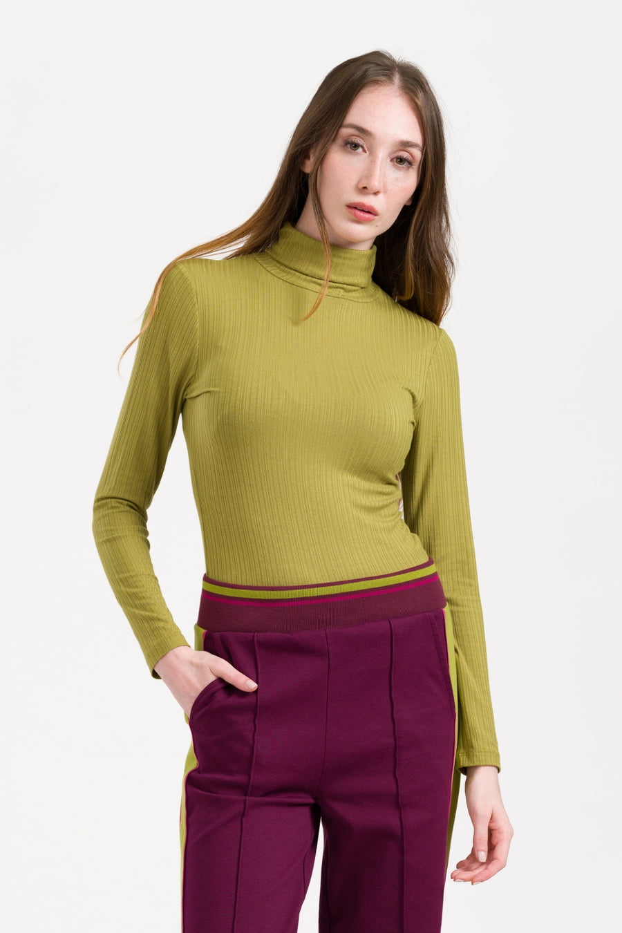 Ruby Top Jersey Rib | Golden Cypress
