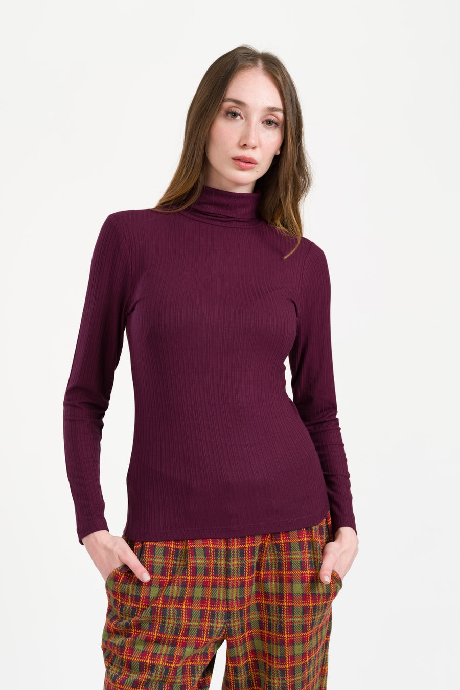 Ruby Top Jersey Rib | Fig