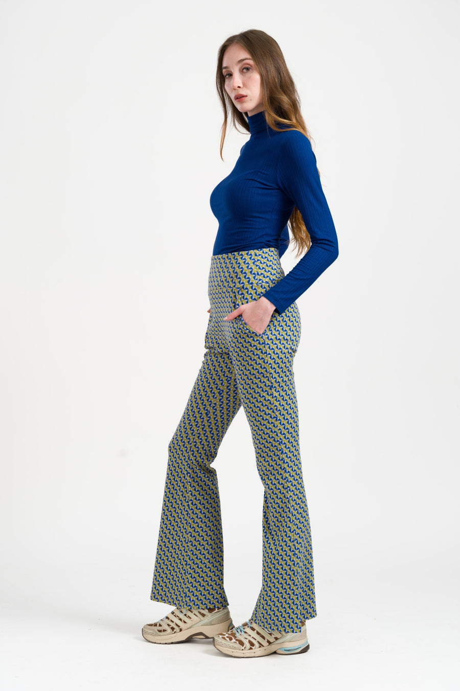 Nala Trousers Jetset Swirl | Purple Rose