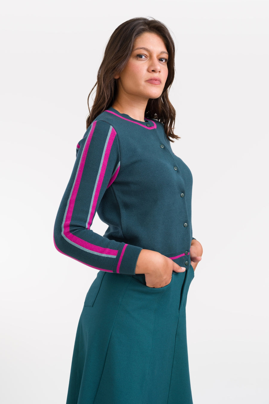 Cardigan Jade Line Knitwear | Mediterranea