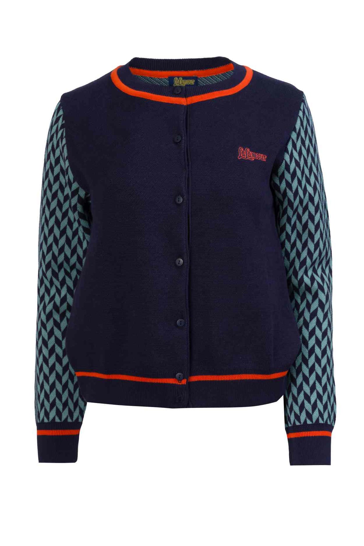 Cardigan Slow Bloomer Knitwear | Navy Peony