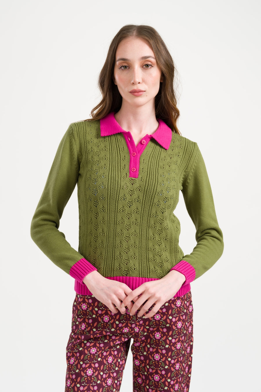 Romy Top Warm LS Knitwear | Sphagnum