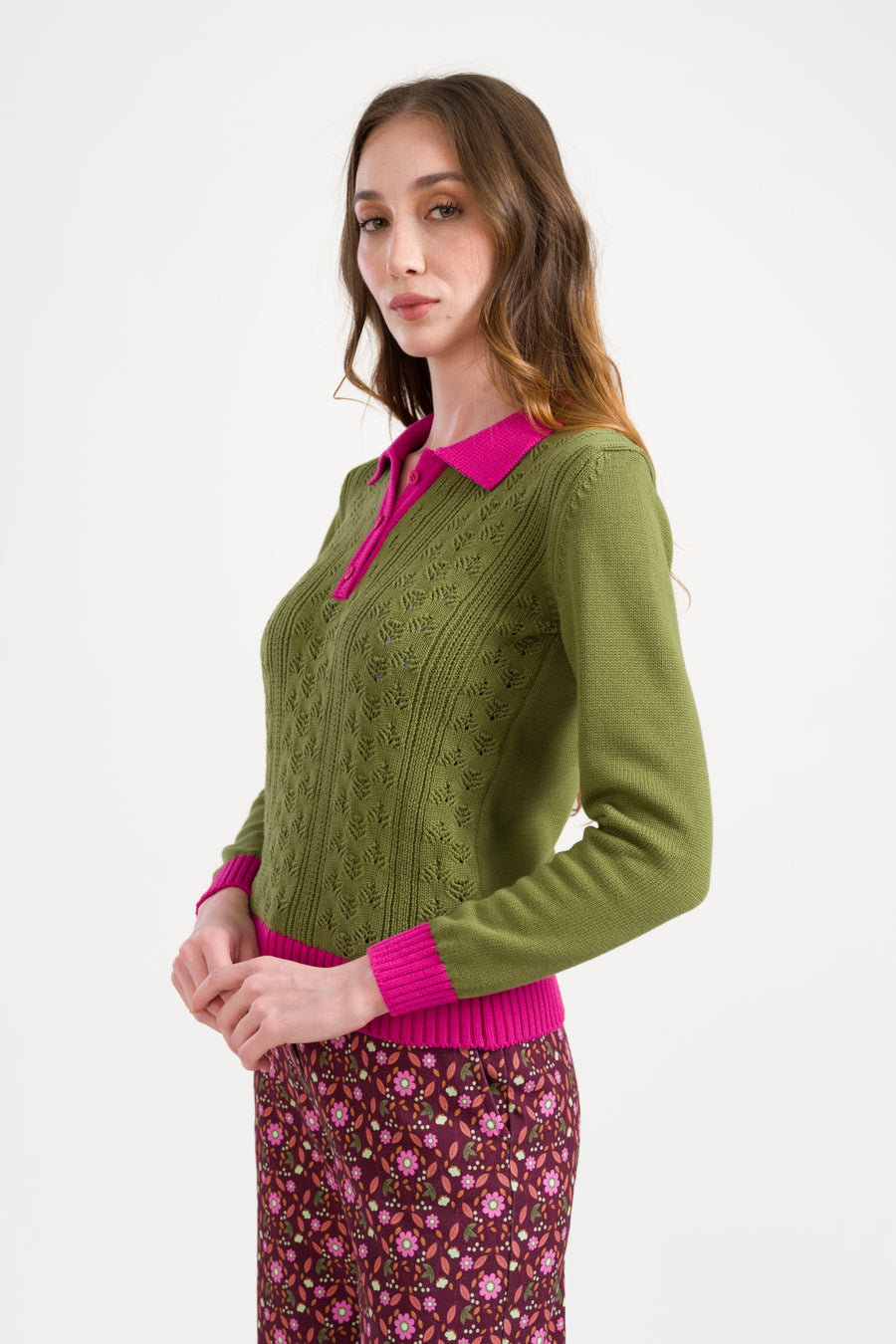 Romy Top Warm LS Knitwear | Sphagnum
