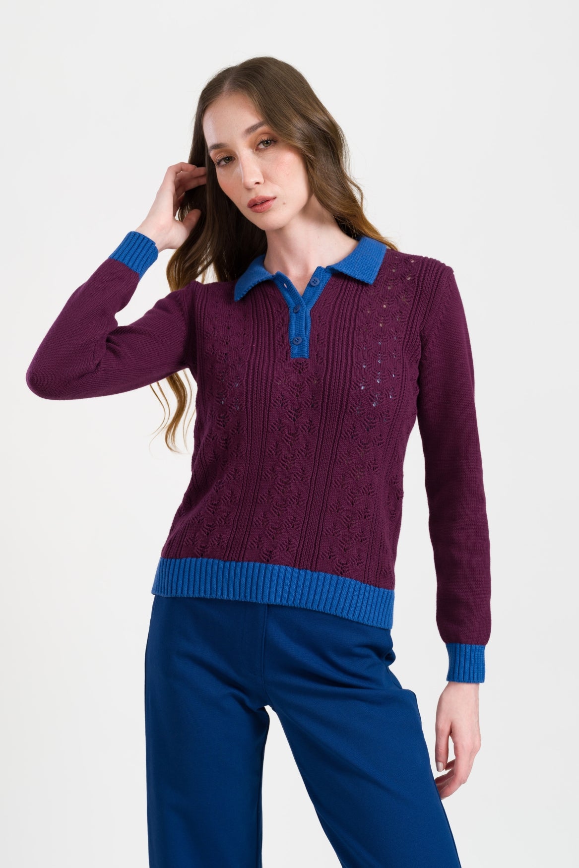 Romy Top Warm LS Knitwear | Fig