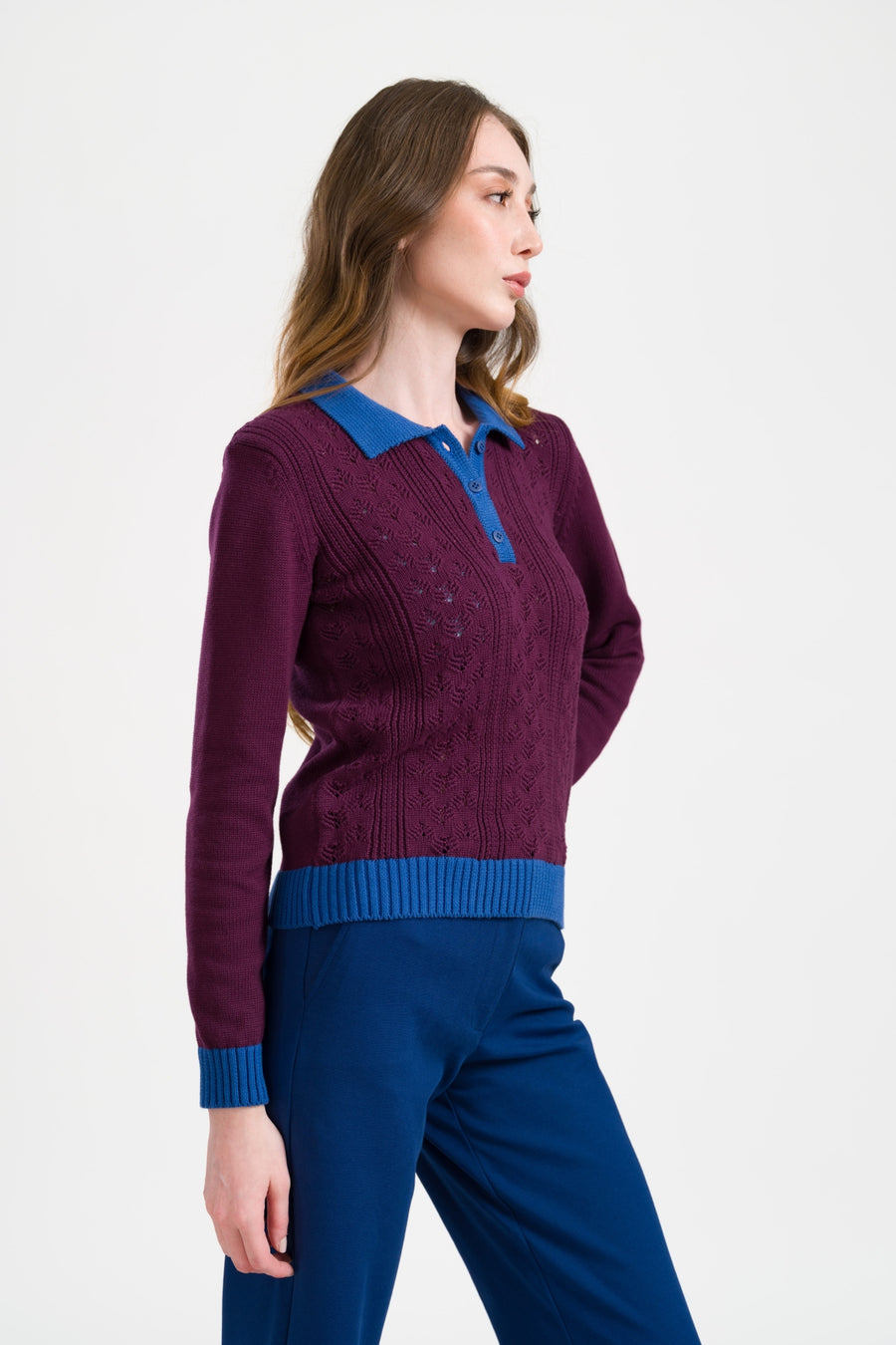 Romy Top Warm LS Knitwear | Fig