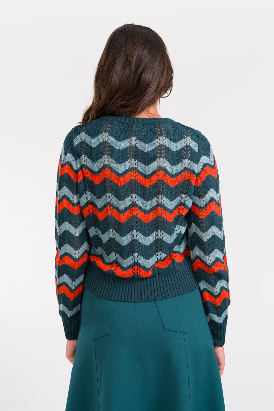Sweater V-Neck Balloon Sleeve Knitwear | Mediterranea