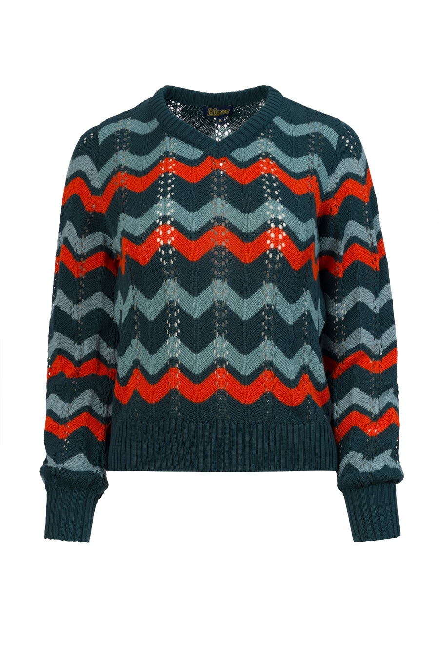 Sweater V-Neck Balloon Sleeve Knitwear | Mediterranea