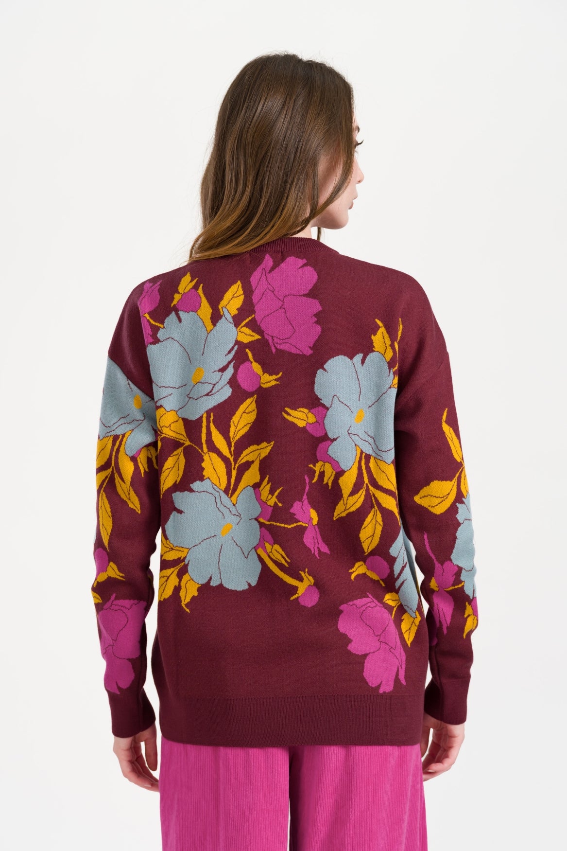 Sweater Big Floral Knitwear | Fig