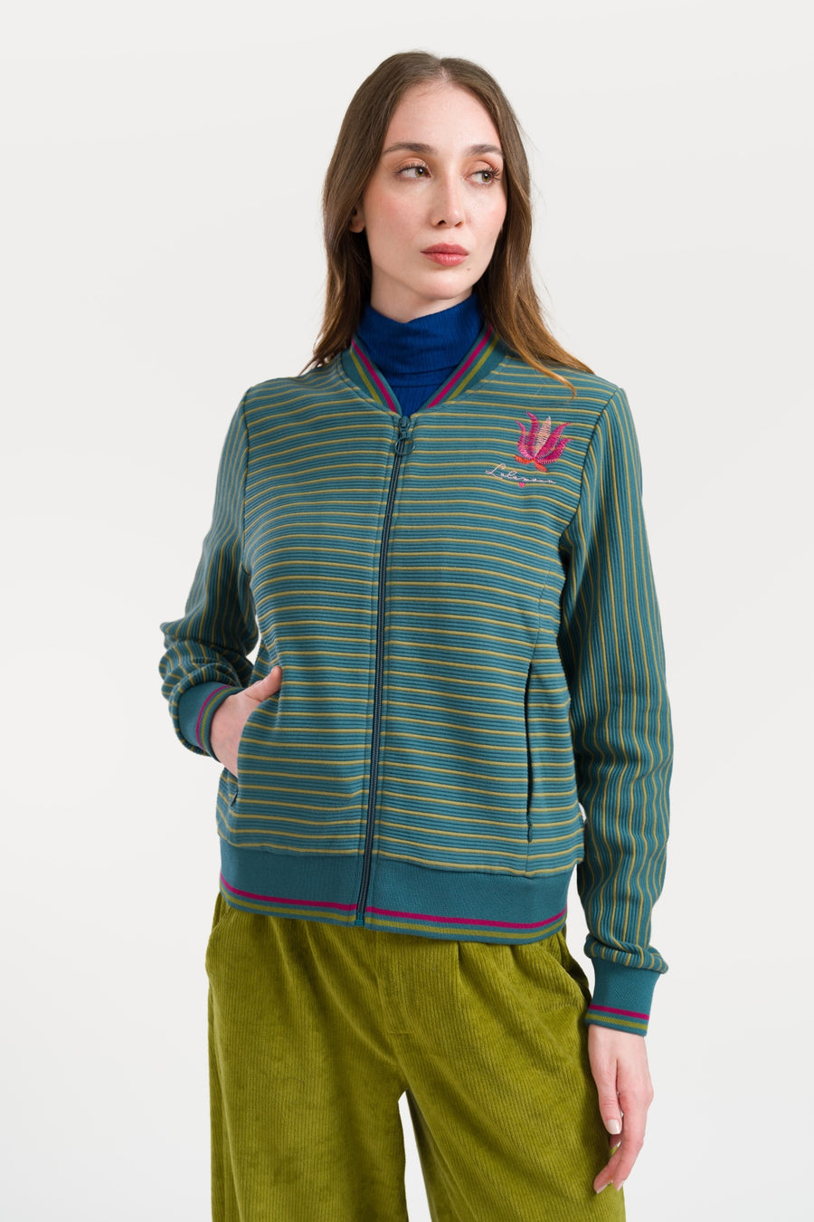 Nora Bomber Ottoman Stripe | Mediterranea