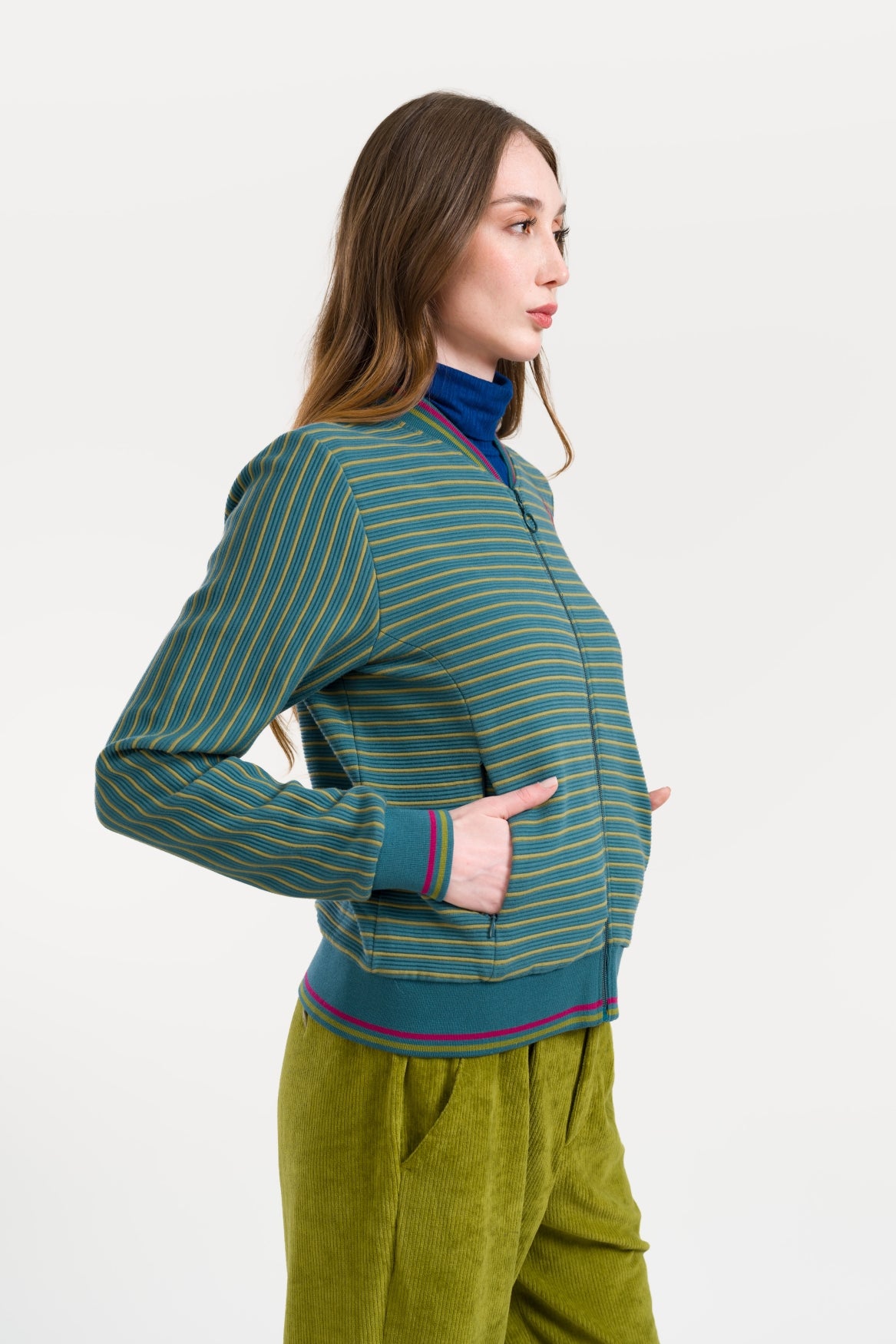 Nora Bomber Ottoman Stripe | Mediterranea