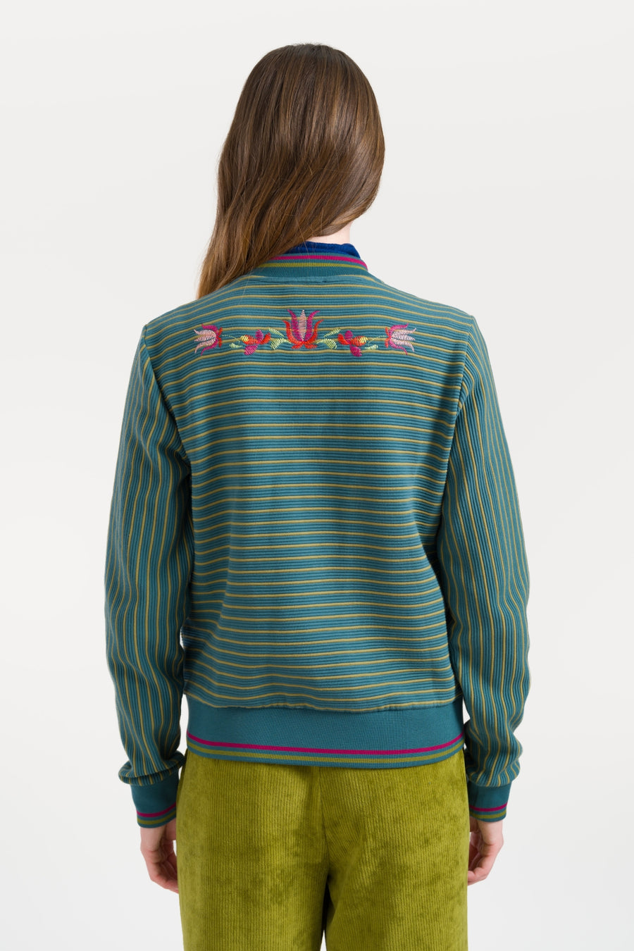 Nora Bomber Ottoman Stripe | Mediterranea