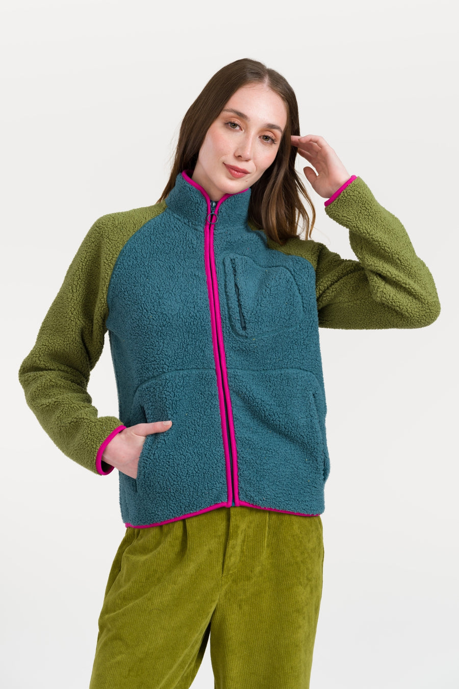 Ivy Jacket Plush | Colorblock