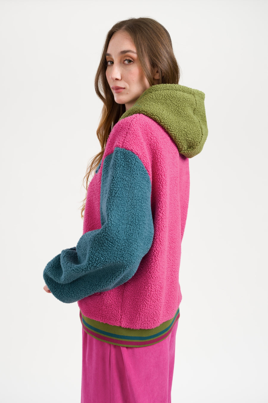 Zyra Jacket Plush | Colorblock