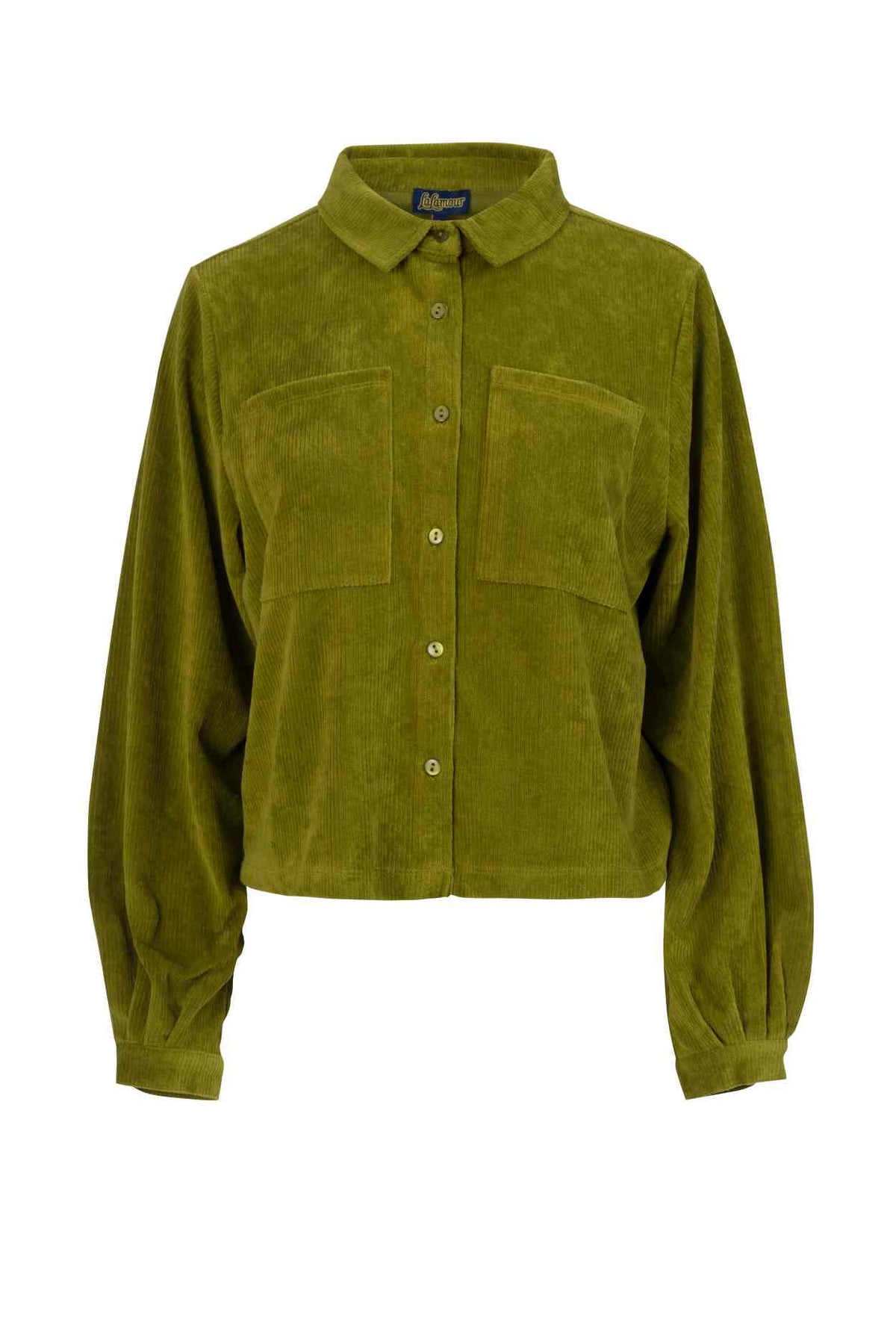 Abby Overshirt Rib Velour | Sphagnum