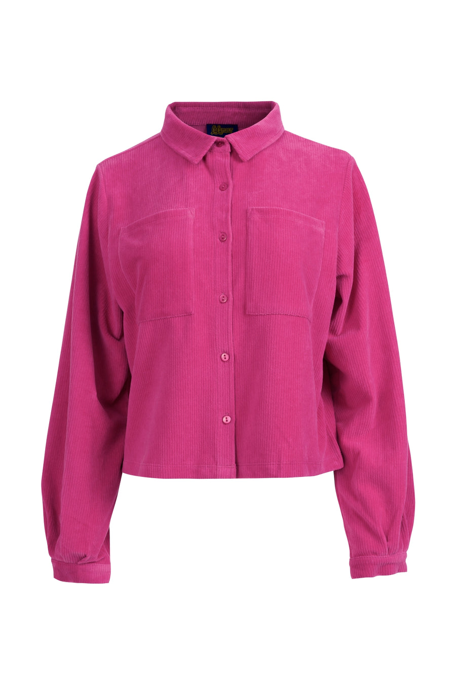 Abby Overshirt Rib Velour | Fuchsia Red