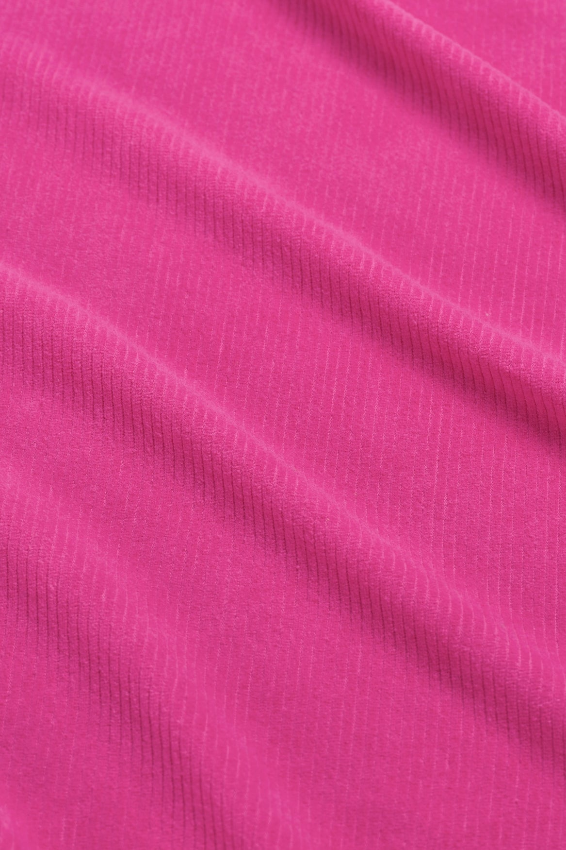 Abby Overshirt Rib Velour | Fuchsia Red